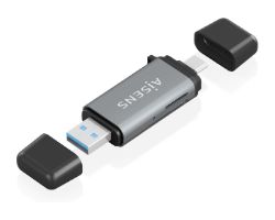 ASCR-2AC11-GR - Lector Tarjetas AISENS USB-A/C 3.0 Gris ASCR-2AC11-GR