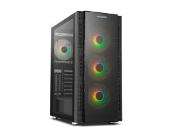 OUT5280 - Caja Nox Hummer Horus ARGB ATX Negra (NXHUMMERHORUS) (OUT5280). Buen estado. Fallan dos ventiladores. Completa. (OUTLET)