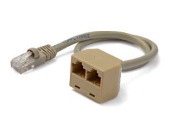 RJ45SPLITTER - Adaptador StarTech Divisor Splitter RJ45 2 a 1 Gris (RJ45SPLITTER)
