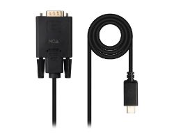 10.15.5202 - Conversor Nanocable USB-C/M a VGA/M 1.8m Negro (10.15.5202)