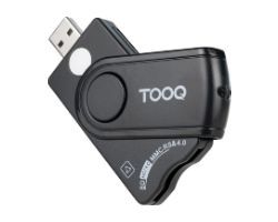 TQR-3012B - Lector de Tarjetas TooQ DNIe TF/SD USB-A 2.0 Negro (TQR-3012B)