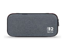 NSCS0528-01 - Funda PowerA para Nintendo Switch 2, Almacenamiento hasta 10 tarjetas de juego, Protector de pantalla acolchado, Gris Oscuro(NSCS0528-01)