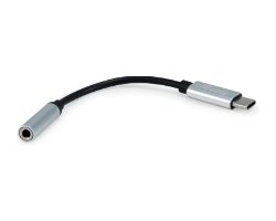 EQ133474 - Adaptador EQUIP USB-C/M a 3.5mm/H 0.15m Negro/Plata (EQ133474)