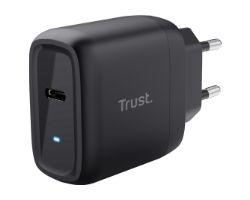 25521 - Cargador de Pared Trust Maxo GaN 45W QC 3.0 1xUSB-C Negro (25521)