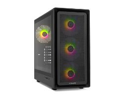 NXHUMMERAEROBK - Caja Nox Hummer Aero Hyperflow Panel Lateral de Cristal Templado ARGB 2xUSB-A 3.0 1xUSB-C 3.1 ATX ITX mATX Negra (NXHUMMERAEROBK)