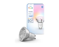 929004235701 - Bombilla Inteligente Philips Hue GU10 4.7W 345L Bluetooth, Blanco. (929004235701)