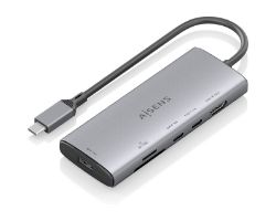 ASUC-6P029-GR - Docking Station AISENS 6en1 USB-C 3.0 a 1xUSB-A/2xUSB-C/1xHDMI/Lector Tarjetas 4K/60Hz Gris (ASUC-6P029-GR)