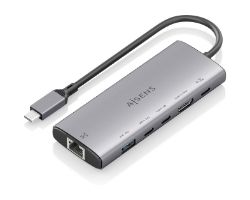 ASUC-6P030-GR - Docking Station AISENS 6en1 USB-C 3.0 a 1xUSB-A/2xUSB-C PD 100W/1xHDMI/1xRJ45 4K/60Hz Gris (ASUC-6P030-GR)