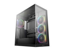 R-CG580-BKADA4-G-2 - Caja Gaming DeepCool CG580V2 4F Panel Lateral de Cristal Templado 2xUSB-A 3.0 1xUSB-C 3.1 ATX ITX mATX Negra (R-CG580-BKADA4-G-2)