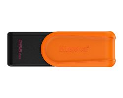 DTXS/256GB - Pendrive Kingston DataTraveler Exodia S 256Gb Usb3.2, Tapn giratorio, Negro/Naranja. (DTXS/256GB)