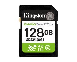 SDS3/128GB - Kingston SDXC Canvas Selec Plus Gen3 128Gb 150MB/s C10 UHS-I U1 V10 (SDS3/128GB)