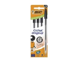 516335 - Bolgrafo BIC de Tinta de Aceite 4 Unidades Negro (516335)