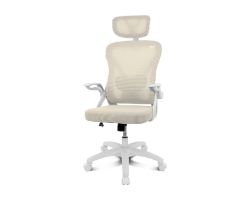 DRAIR35WB - Silla Drift Ergonmica, respaldo de malla, reposabrazos ajustables, hasta 120 kg, Blanco/Beige.(DRAIR35WB)