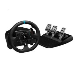 OUT6575 - Volante+Pedales LOGITECH G923 (941-000158) (OUT6575). Buen estado (nuevo). Caja deteriorada. Completo. (OUTLET)
