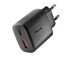 ERA45WBLACK - Cargador de Pared NGS Era 45W 1Usb-C 1Usb-A Negro (ERA45WBLACK)