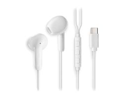 CROSSGLIDEWHITE - Auriculares NGS Intraurales Usb-C con micrfono y botn multifuncin. Blanco. (CROSSGLIDEWHITE)