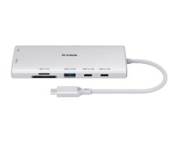 DUP-A01 - Docking Station D-Link USB-C a 1xUSB-A/2xUSB-C PD 3.0 100W/1xHDMI 4K/1xRJ45/1xTF/1xSD Ethernet GbE Blanco (DUP-A01)