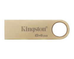 DTSE9G3/64GB - Pendrive Kingston DataTraveler SE9 G3 64Gb USB-A 3.0 Lectura 220 Mb/s Escritura 100 Mb/s Llavero Metal Dorado (DTSE9G3/64GB)