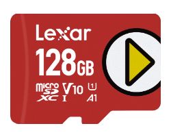 LMSPLAY128G-BNNNG - Tarjeta Memoria Lexar Micro SDXC 128Gb C10 Class 1 (U1) V10 Lectura 150 Mb/s Rojo (LMSPLAY128G-BNNNG)