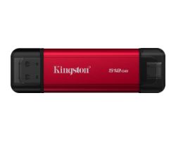 SPSD/512GB - Disco SSD Kingston 512Gb Dual USB-A 3.1 USB-C 3.1 3D NAND Lectura 1050 Mb/s 950 Mb/s Negro/Rojo (SPSD/512GB)