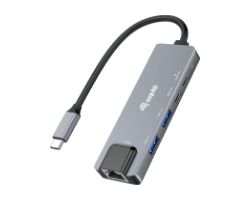 133496 - Adaptador EQUIP USB-C 3.0 a 2xUSB-A 3.0/2xUSB-C 3.0 PD 3.0 100W/1xRJ45 Ethernet 2.5 GbE 0.25m Gris (EQ133496)