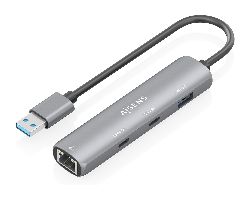 ASUC-4P036-GR - Hub AISENS USB-A 3.0 a 1xUSB-A 3.0/2xUSB-C 3.0/1xRJ45 Ethernet GbE 15cm Gris (ASUC-4P036-GR)