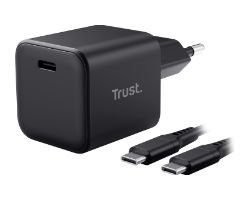 26046 - Cargador de Pared Trust Maxo GaN 65W 1xUSB-C PD 3.0/PPS + Cable Negro (26046)