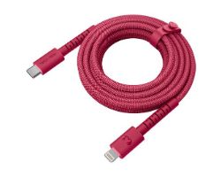 2CLC201BR - Cable Fresh N Rebel FlexWave USB-C a Lightning 2m Rojo Silicona Ultraflexible Diseo Trenzado Duradero (2CLC201BR)
