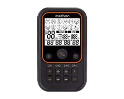 OdinFlex PRO - Electroestimulador Medivon OdinFlex PRO 30modos, 50programas de masaje, 4 canales para electrodos, frecuencia variable, intensidad ajustable, ayuda a recuperar la forma fsica despus de lesiones o enfermedades, reduce el dolor, aumenta la fuerza.