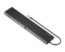 ASUC-13P042-GR - Docking Station AISENS 13en1 USB-C a 3xUSB-A 3.0/3xUSB-C 3.0 PD 100W/1xDP/2xHDMI/1xRJ45/Lector Tarjetas 4K UHD Ethernet GbE Gris (ASUC-13P042-GR)