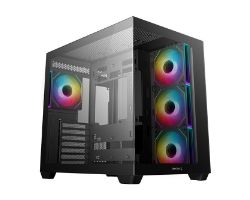 OUT7504 - Caja DeepCool CG530 RGB ATX Negra (R-CG530-BKADA4-G-1) (OUT7504). Buen estado. Chasis rayado. Completa. (OUTLET)