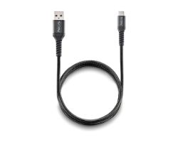 KNOT-AC - Cable NGS Usb-A a Usb-C Nylon Trenzado 1m, carga r�pida de hasta 5V y 2.4A, Negro (KNOT-AC)