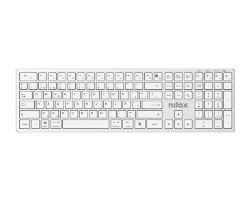 NXKBW01S - Teclado Nilox Wireless Bluetooth Blanco, 110 teclas, bater�a de litio de 250mAh y una autonom�a de hasta 75horas. (NXKBW01S)