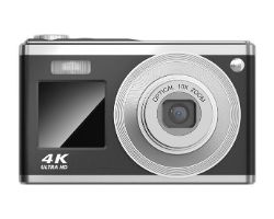 AGF-CAM DC9200 BK - C�mara Digital Agfa Photo Realishot Pantalla Dual 24mp 4K UHD Sensor CMOS Zoom �ptico 10x Negra (DC9200BK)