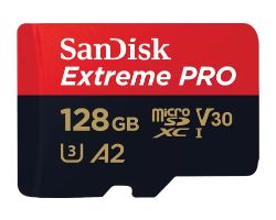 SDSQXCD-128G-GN6MA - Tarjeta Memoria Sandisk Micro SDXC Extreme Pro 128Gb C10 V30 UHS-I Class 3 (U3) Lectura 200 Mb/s Escritura 90 Mb/s + Adaptador SD (SDSQXCD-128G-GN6MA)