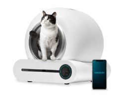 A01_EU01_112398 - Arenero Cecotec Pumba 8500 CleanKitty Smart, con autolimpieza, triple sistema de desodorizaci�n, control por wifi y pantalla, silencioso y seguro con sensor de infrarrojos.(A01_EU01_112398)