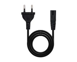 10.22.0402-L200 - Cable Alimentacion Nanocable con forma 8, CEE7/16/M ? C7/H, 2m, Negro. (10.22.0402-L200)
