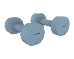 07201 - Set 2 Mancuernas CECOTEC Drumfit 400 DoubleNeo 4Kg Neopreno Antideslizante 19x10x9cm (07201)