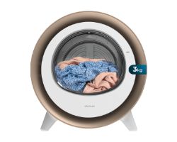 A01_EU01_111286 - Secadora Cecotec Bolero DressCode Dry 3500V Gold compacta de evacuaci�n de 3Kg, color blanco con oro cromado, secado autom�tico inteligente y Control Touch, funci�n UV Care, tambor inox con giro bidireccional y sistema anti-arrugas.(A01_EU01_111286)