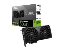 90YV0NS0-M0NB00 - Tarjeta Gr�fica ASUS GeForce DUAL-RTX5060-O8G-EVO 8Gb GDDR7 3xDP 2.1b 1xHDMI 2.1b PCIe 5.0 OpenGL 4.6 (90YV0NS0-M0NB00)