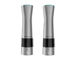 04281 - Molinillo de Especias Cecotec InstantMill Press Duo, El�ctrico con Cuerpo de Acero Inox, Amoladora Cer�mica con Funci�n Press, Molienda ajustable, Ventanas de acr�lico, Luz LED incorporada, 2Uds. (04281)