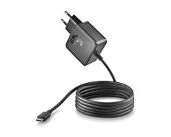 GAN45W-C - Cargador de Pared NGS GaN 45W PD 3.0 1xUSB-C Cable 1.5m Negro (GAN45W-C)