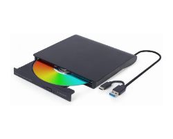 DVD-USB-031 - Lector DVD GEMBIRD Gembrid USB-C/USB-A DVD�RW Negro (DVD-USB-031)