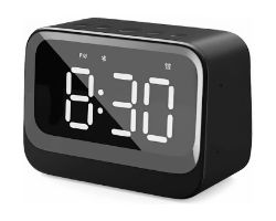 EC-54B BLACK - Reloj El�ctrico de Sobremesa DENVER Altavoz 3W Bluetooth 5.3 Funci�n Alarma Pantalla LCD Negro (EC-54B)