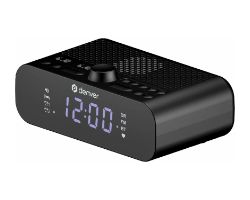 CRD-515 - Radio Reloj DENVER DAB+/FM Bluetooth Alarma Dual Carga USB-C Negro (CRD-515)