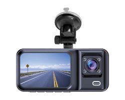CCT-2500 - Camara DENVER DashCam Doble: Delantera 1.3mp 120� 1080p / Cabina 0.3mp 90� 480p Pantalla 2
