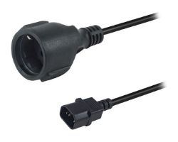 EQ112106 - Cable de Alimentaci�n EQUIP C14/M a Schuko/H 0.25m Negro (EQ112106)