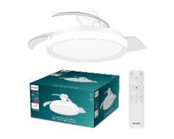 929004750001 - Ventilador Techo Philips Bliss luz LED 2700-6500K, aspas retr�ctiles, Blanco. (929004750001)