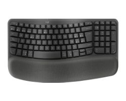 920-012296 - Teclado Logitech Wave Ergo Series QWERTY Curvo RF Wireless/Bluetooth Grafito (920-012296)