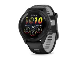 010-02810-10 - Smartwatch Forerunner 265 46mm Bisel y carcasa en negro con correa de silicona en negro/gris. (010-02810-10)